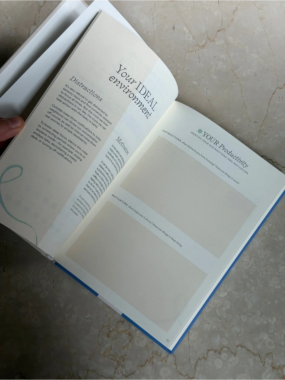 Start Fresh Every Day Hardcover Journal - Blue Text on Cream Cover BRAND NEW